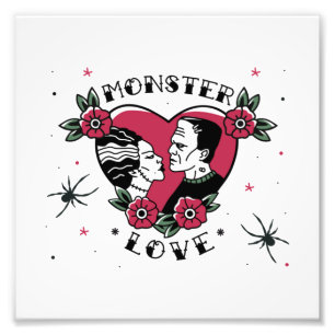 Foto Monster Love Bride Frankenstein Vintage Tattoo