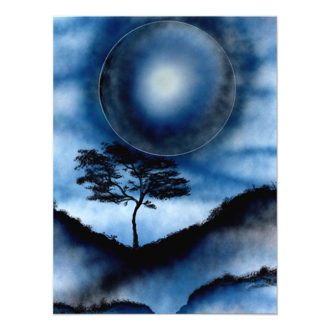 Foto Montanha Lua Azul Profunda (Frente)