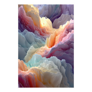 Foto Montanhas Arco-Íris Surrealistas Pastel Paisagem d