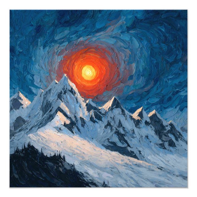Foto Montanhas Cobiertas de Neve (Frente)