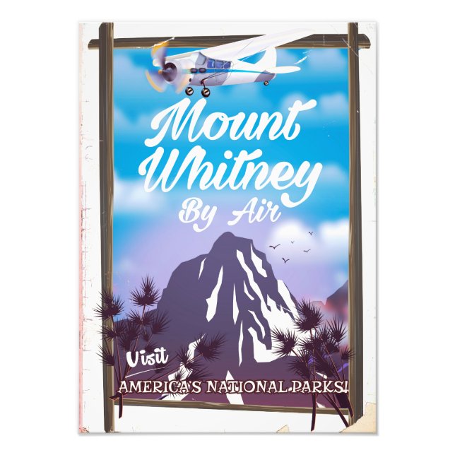 Foto Monte Whitney, Poster de viagens Clássico da Calif (Frente)