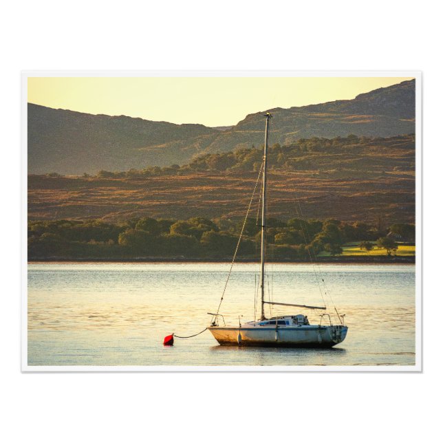 Foto Moored Sailboat at Sunset (Kenmare Bay) (Frente)