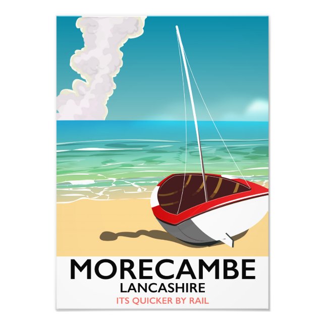 Foto Morecambe, poster de viagens de terras retiradas d (Frente)