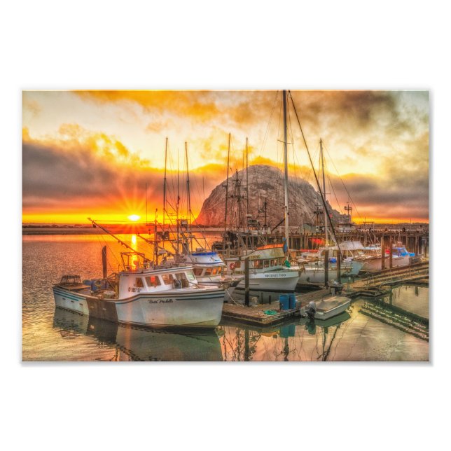 Foto Morro Rock No Sunset Photo Impressão (Frente)