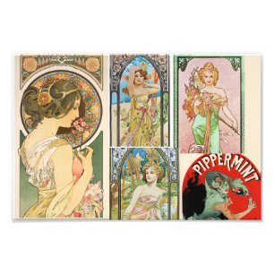Foto Mosaico francês da arte das mulheres de Nouveau d