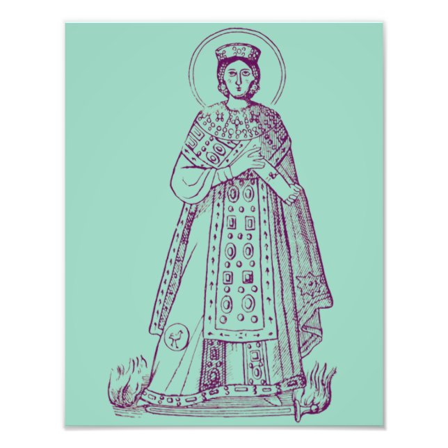Foto mosaico grego de Santa Inês de Roma (Frente)