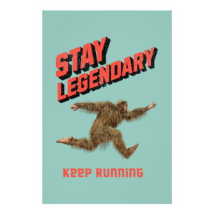 Foto Motivação Divertida de Bigfoot Correndo