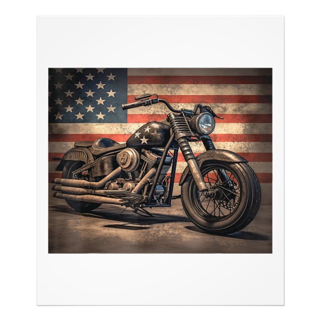 Foto Motorcycle USA Flag Biker (Frente)