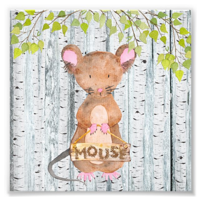 Foto Mouse - Amigos de Woodland - Ilustração de Waterco (Frente)