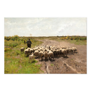 Foto Mudando Pastura, 1887 por Anton Mauve