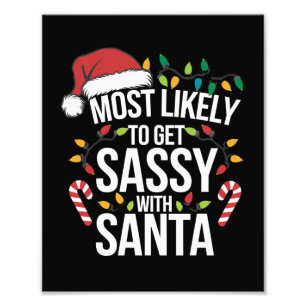 Foto Muito Provável Ficar Sassy Com Papai Noel Natal Xm