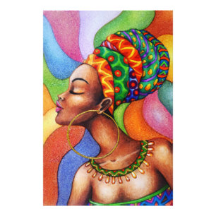Foto Mulher africana com Tecido tradicional de cera
