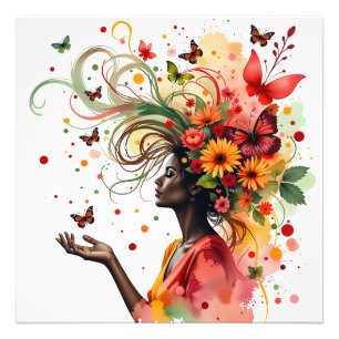 Foto Mulher com borboletas e flores (4 de 4)