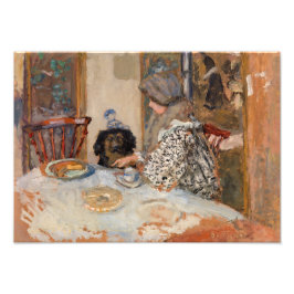 Foto Mulher e Cachorro na Mesa | Paul Bonnard |