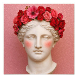 Foto Mulher floral antiga grega.