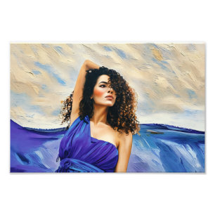 Foto Mulher legante vestida de azul em Abstrato