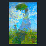 Foto Mulher Monet com Parasol<br><div class="desc">Foto Impressão,  com a esposa de Claude Monet,  Camille,  a segurar um parasol,  e o seu filho,  Jean,  a caminhar num campo verde vibrante,  a ser soprado pelo vento num dia de Verão. Um presente de Monet excelente para fãs do impressionismo e da arte francesa.</div>