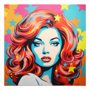 Foto Mulher Pop de Arte Colorida