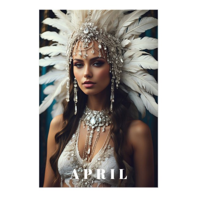 Foto *~ Mulheres AP53 ABRIL Boho DIAMANTES DE ANIVERSÁR (Frente)