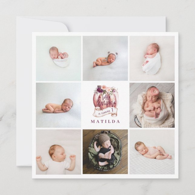 foto múltipla de aniversário da idade roxa da abób (Frente)