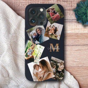 Foto Múltipla por Monograma Preto e Dourado Modern