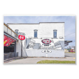 Foto Mural com Placa da Rota 66 no Kansas