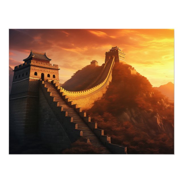 Foto Muro de excelente da China Sunset - Majestoso Asiá (Frente)