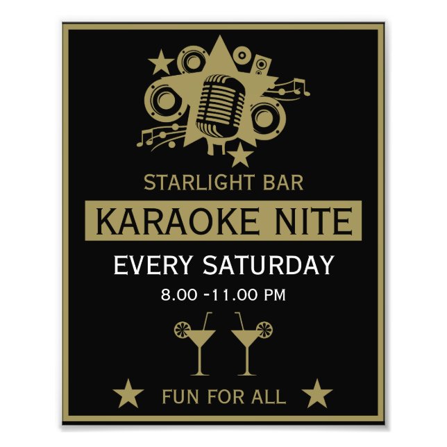 Foto Muro de Promoção do Karaoke (Frente)