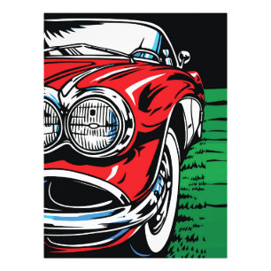 Foto Músculo Clássico Carro Frente Pop Art Retro