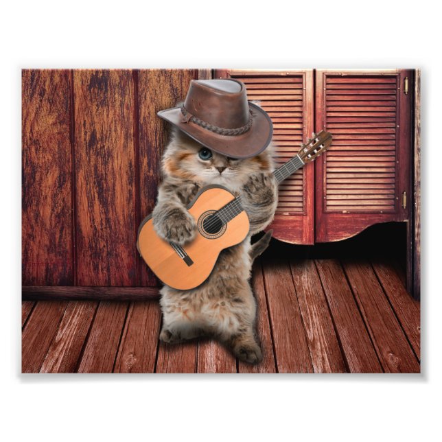 Foto Músico de cauda de Cat Ocidental com violão (Frente)