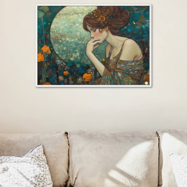 Foto Mystic Art Nouveau Lady in Amber and Teal (Criador carregado)