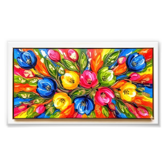 Foto Mystic Bloom Burst - Vibrant Abstrato Floral Art (Frente)