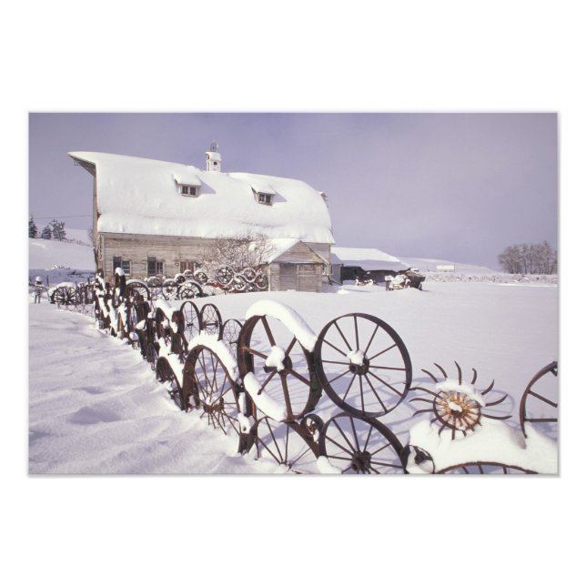 Foto NA, EUA, Washington, Uniontown, White Barn e (Frente)