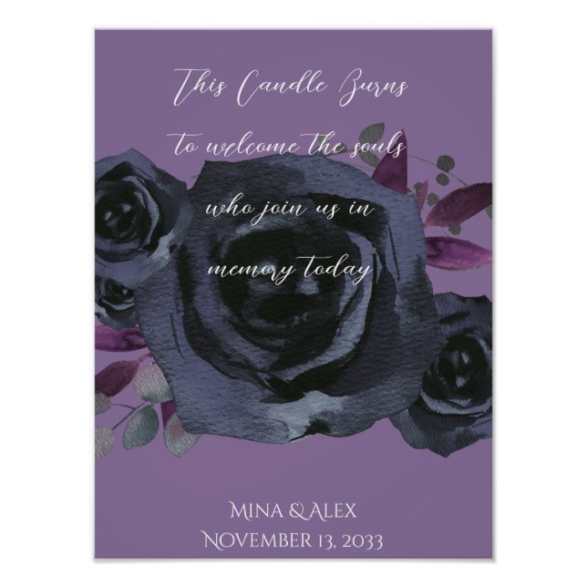 Foto Na memória, Rosa Gótico  moderno preto (Frente)