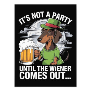 Foto Não é uma Festa Até Dachshund Cerveja Irlandesa Wi