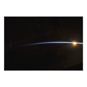 Foto Nascer do sol como visto no espaço