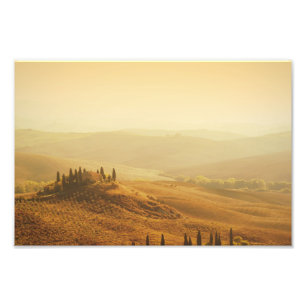 Foto Nascer do sol sobre uma paisagem no impressão da