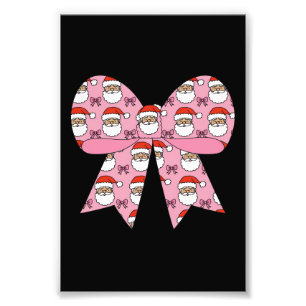 Foto Natal Coquete Laço Rosa Papai Noel Vintage Retro