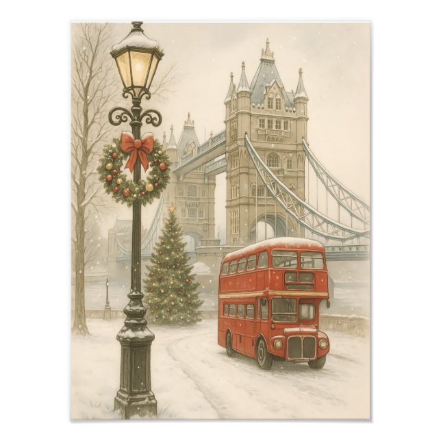 Foto Natal em Londres Presente para Viajante | Feriado (Frente)