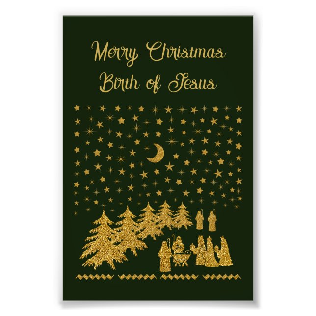 Foto Natal religioso, Nascimento de Jesus (Frente)