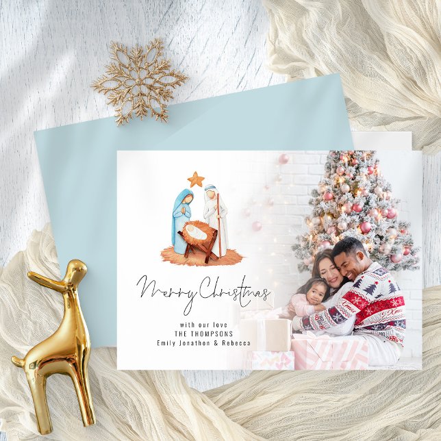 Foto Natividade Script de Cena Feliz Natal (Front and back view)