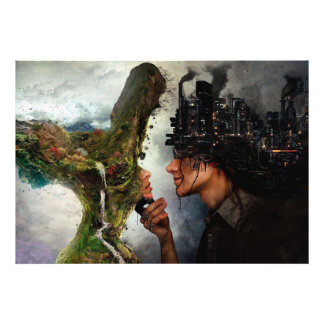 Foto Natureza vs Impressão de Civilização