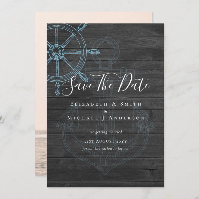 FOTO Náutica Salvar Datas do Oceano Moderno Mar de (Frente/Verso)