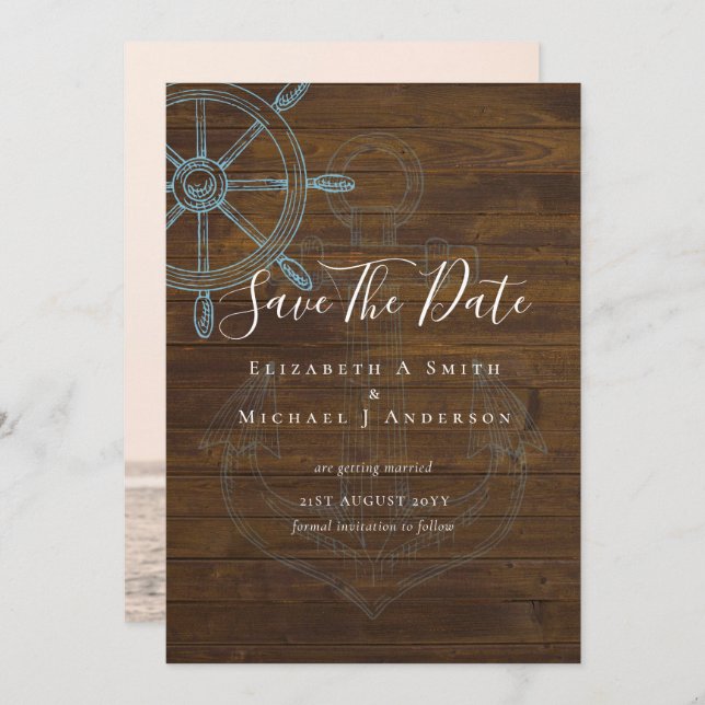 FOTO Náutica Salvar Datas do Oceano Moderno Mar de (Frente/Verso)