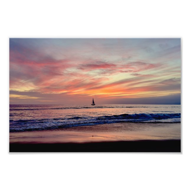 Foto Navio de vela em Sunset - Venice Beach, CA (Frente)