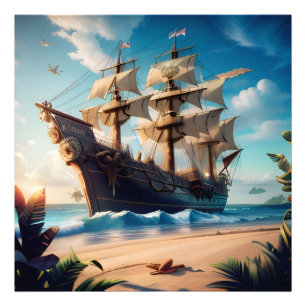 Foto Navio Pirata da Praia Tropical