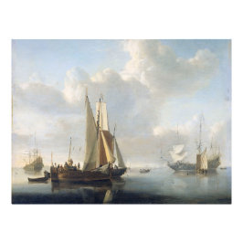 Foto Navios na costa, Willem van de Velde (II),