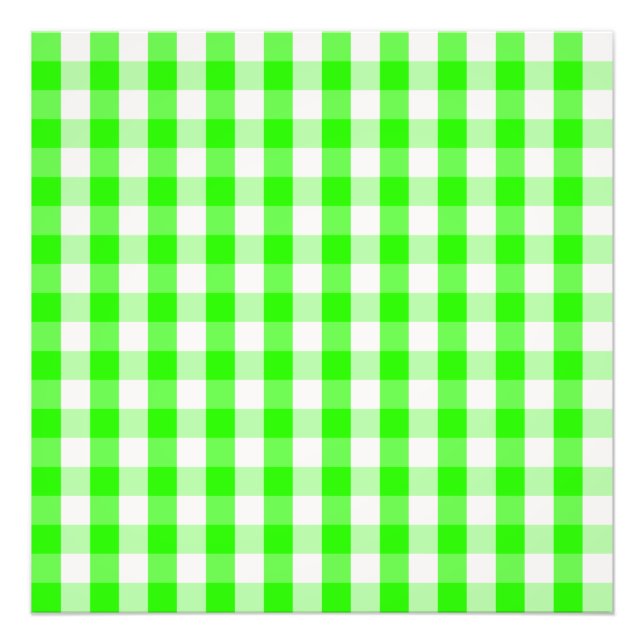 Foto Neon Green Gingham Patterno de Shirley Taylor (Frente)