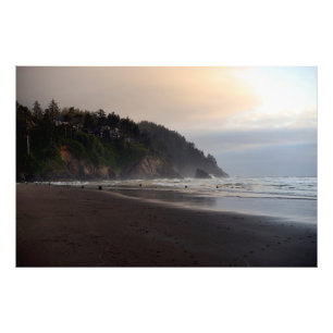 Foto Neskowin Beach, Oregon, Ghost Forest Sunset