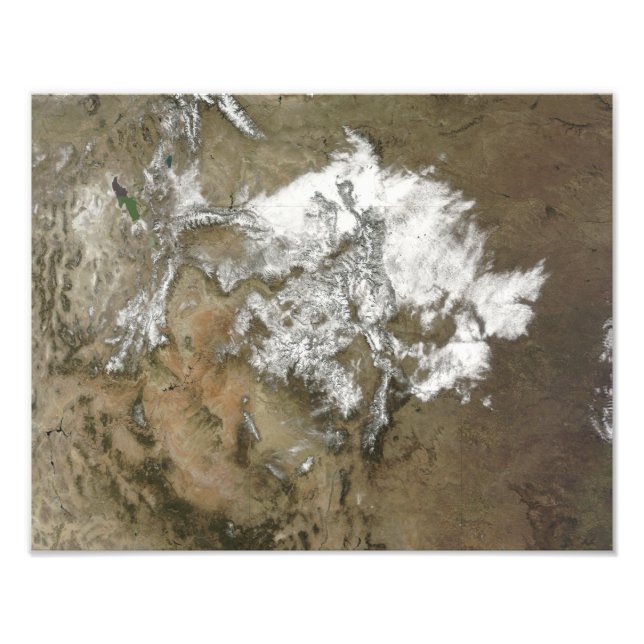 Foto Neve cobrir as Montanhas Rochosas nos Estados Unid (Frente)